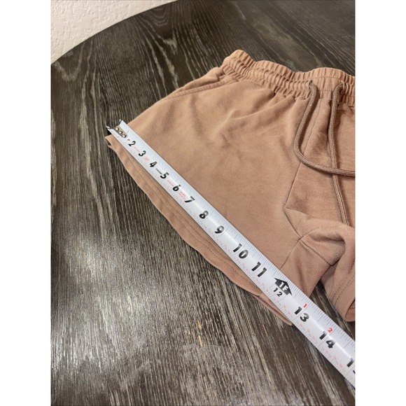 Trendy Queen Womens Comfy Lounge Athletic Sweat Shorts, Brown Size SMALL - Picture 4 of 10